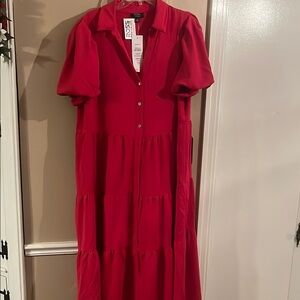 Berry Pink colored Maxi Dress plus size